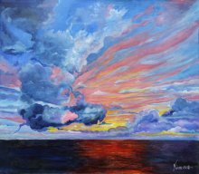 alba sul mare_sunrise on the sea_cm 82 x 715 - 2018